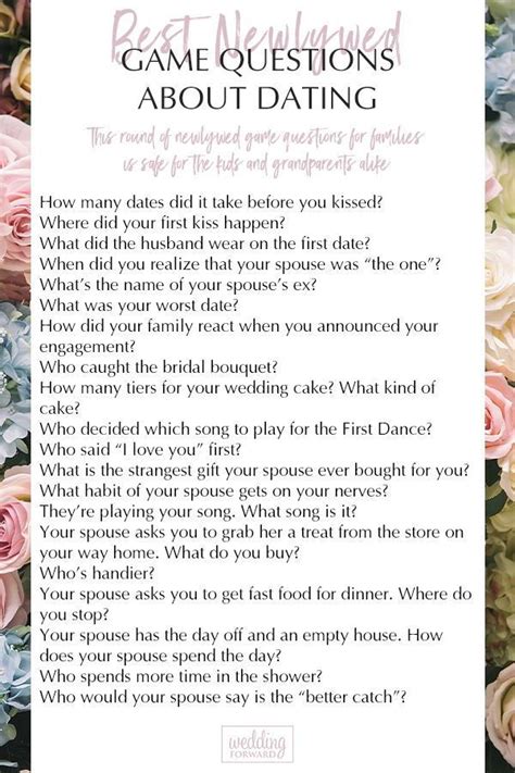 friend newlywed game questions|250 Newlywed Game Questions For Any Crowd .